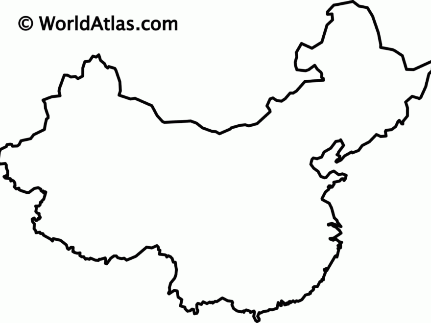 Blank Map Of China Outline Map And Vector Map Of China Worksheets Library