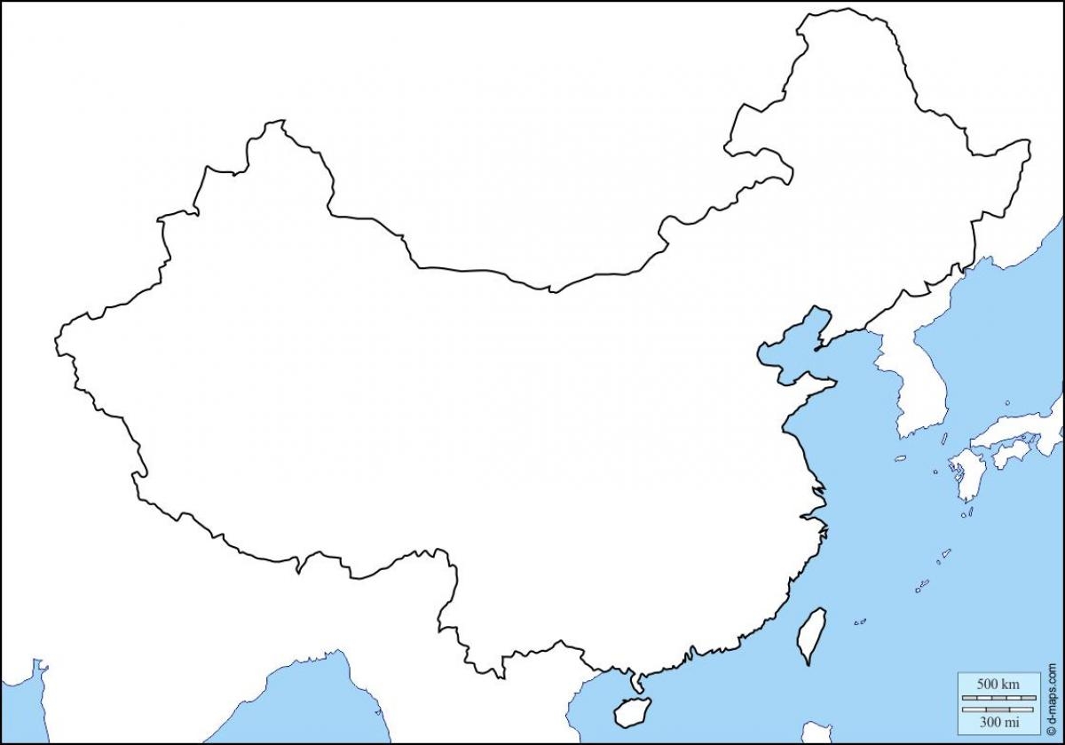 Blank Map Of China Outline Map And Vector Map Of China Worksheets Library