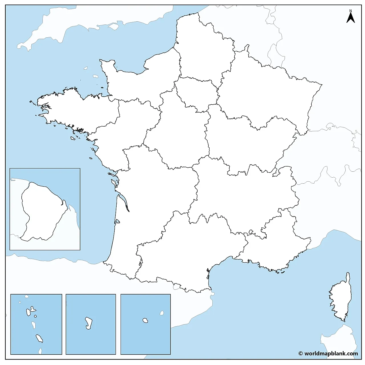Blank Map Of France France Outline Map PDF 