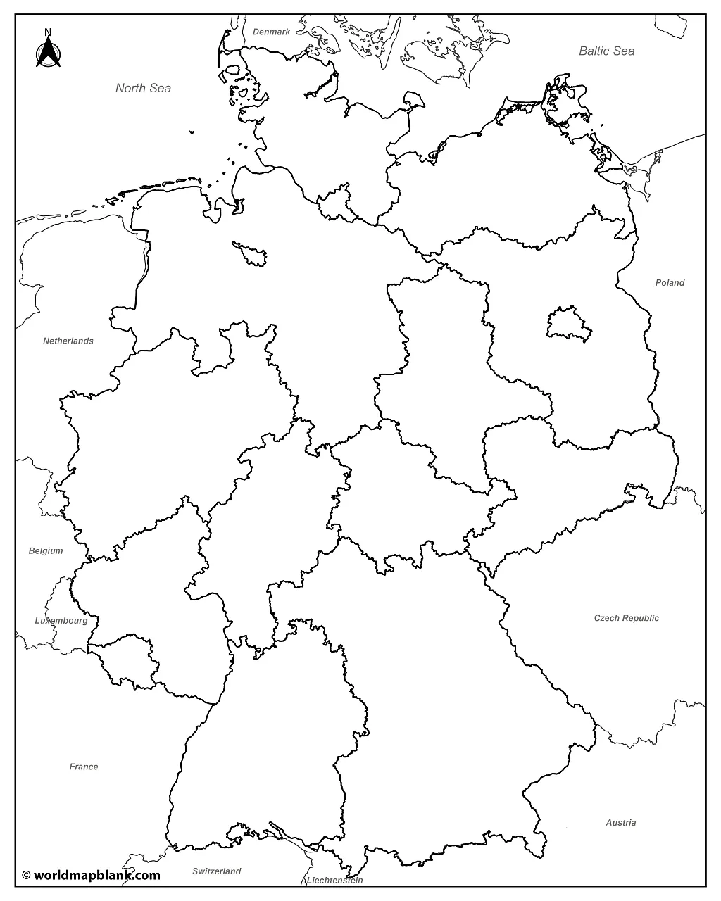 Blank Printable Map Switzerland Germany Austria