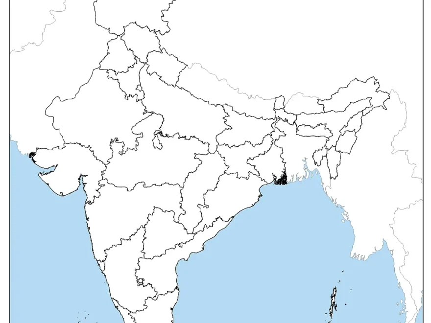 Blank Map Of India Printable Outline Map Of India PDF