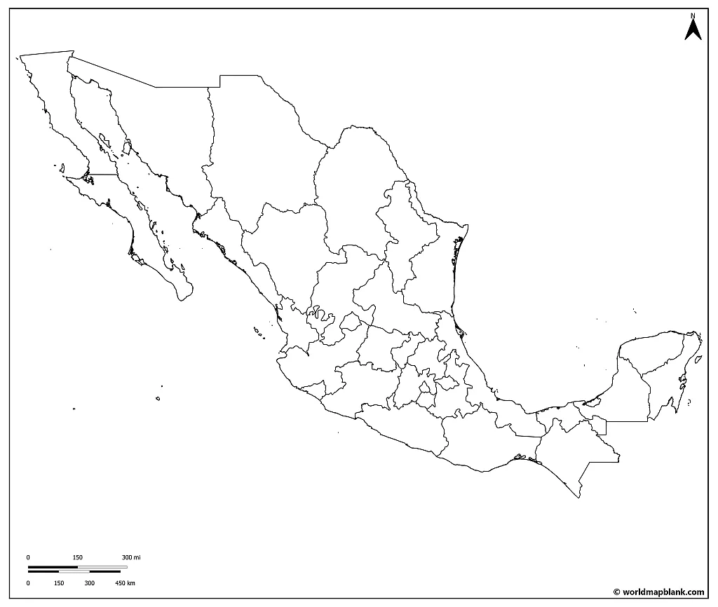 Blank Map Of Mexico Outline Map Of Mexico PDF 
