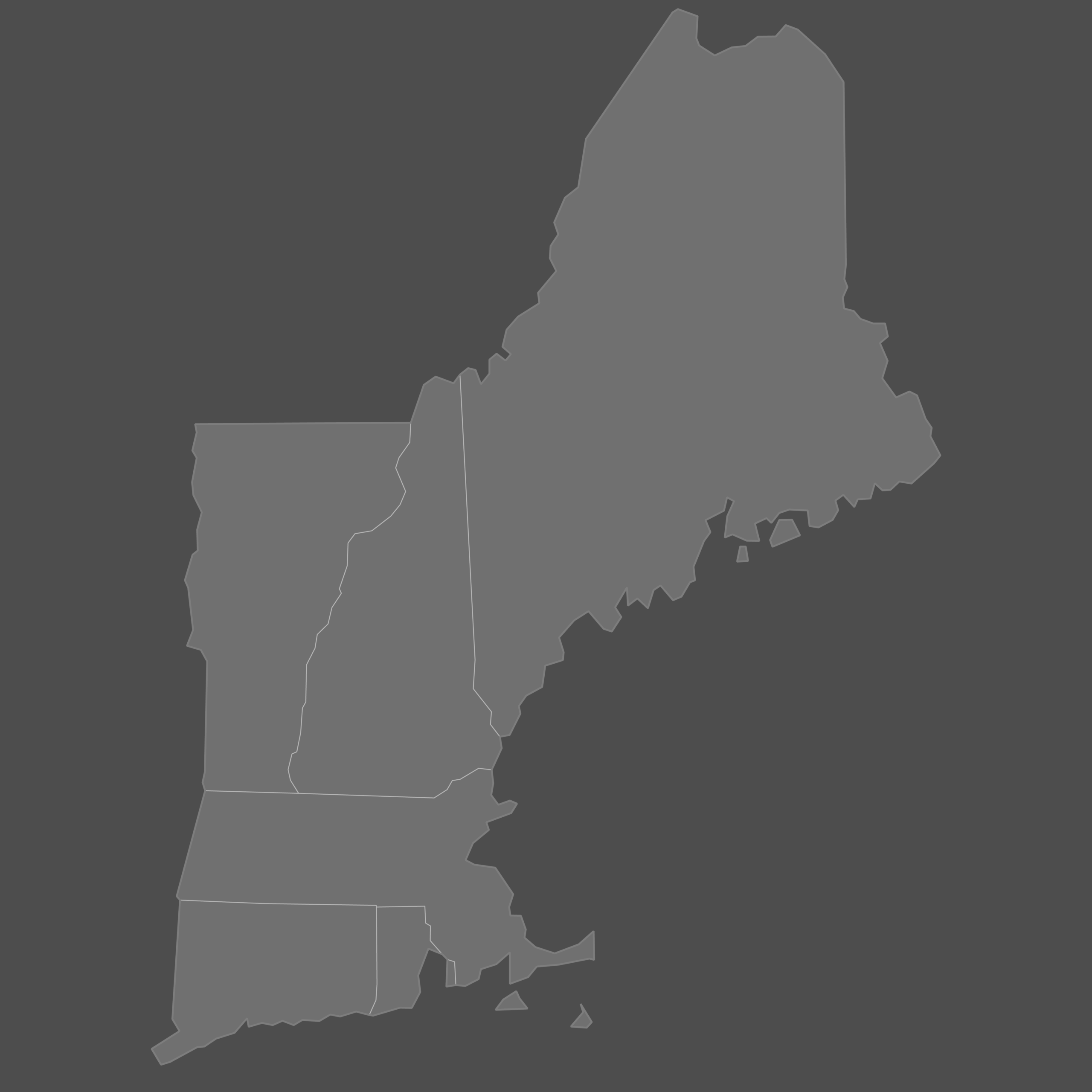 New England States Blank Map Printable