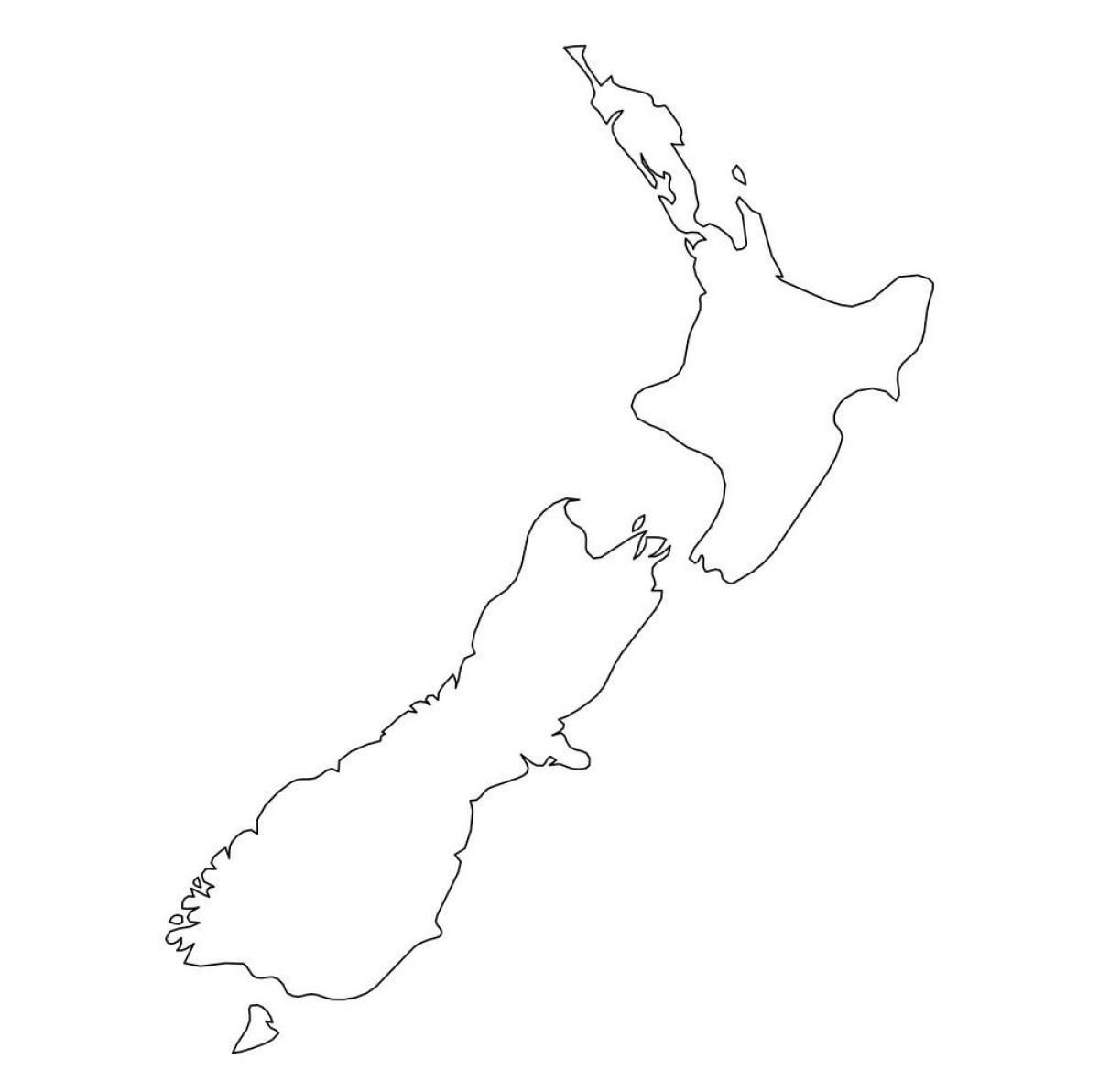 Blank Map Of New Zealand Outline Map And Vector Map Of New Zealand