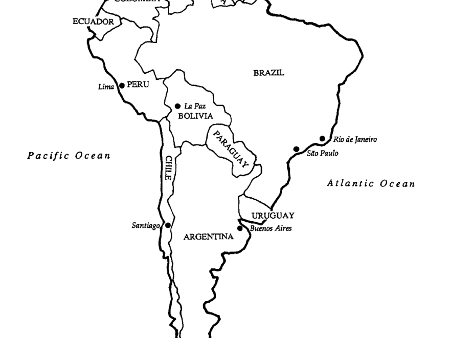 Blank Map Of South America Blank World Map