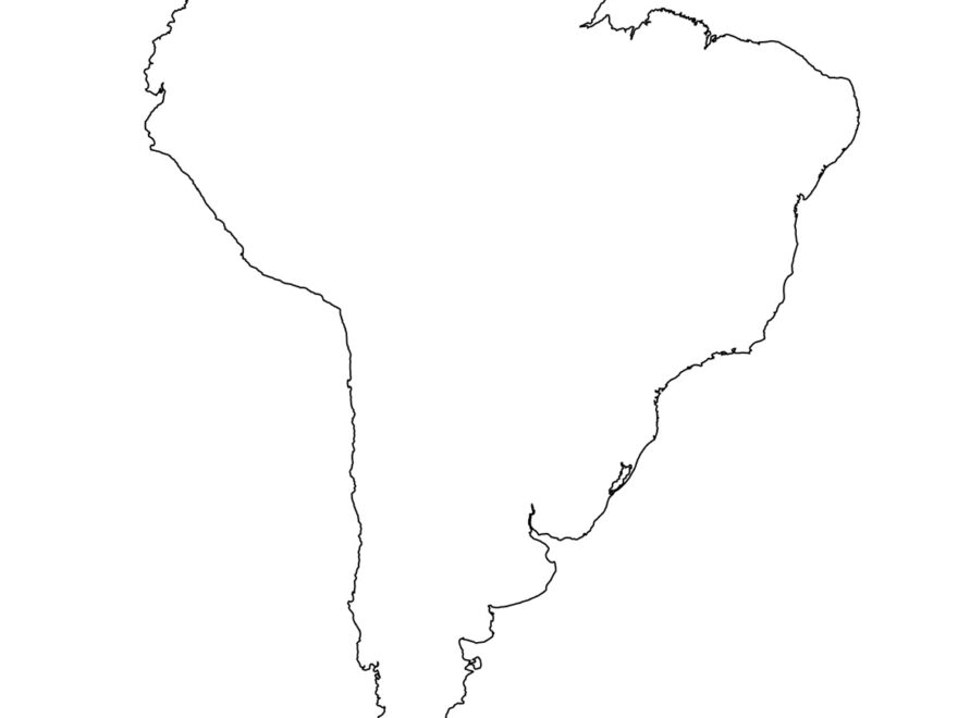 Blank Map Of South America Template