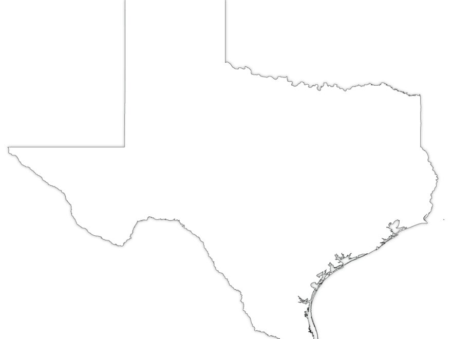 Blank Map Of Texas Outline Map Of Texas State