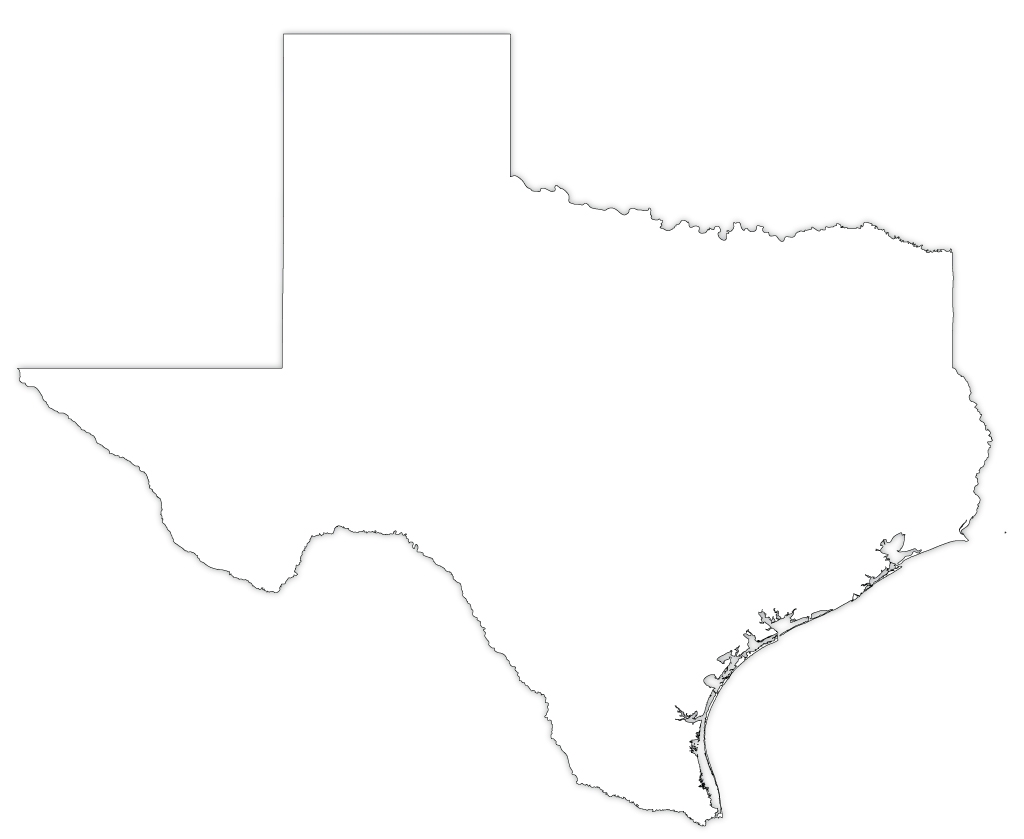 Blank Map Of Texas Outline Map Of Texas State