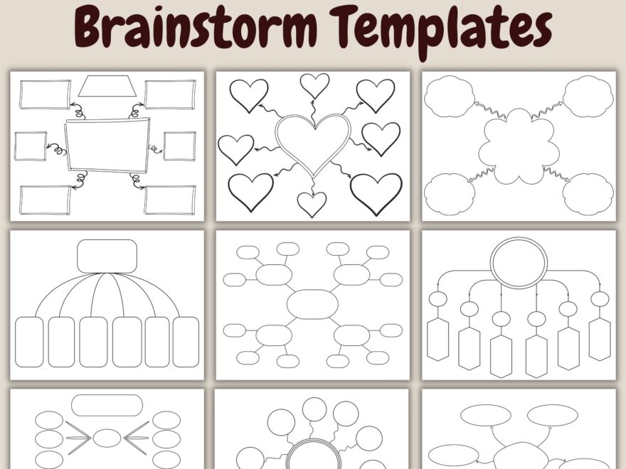 Blank Mind Map Brainstorming Templates Mind Map Layouts Graphic Organizers Made By Teachers