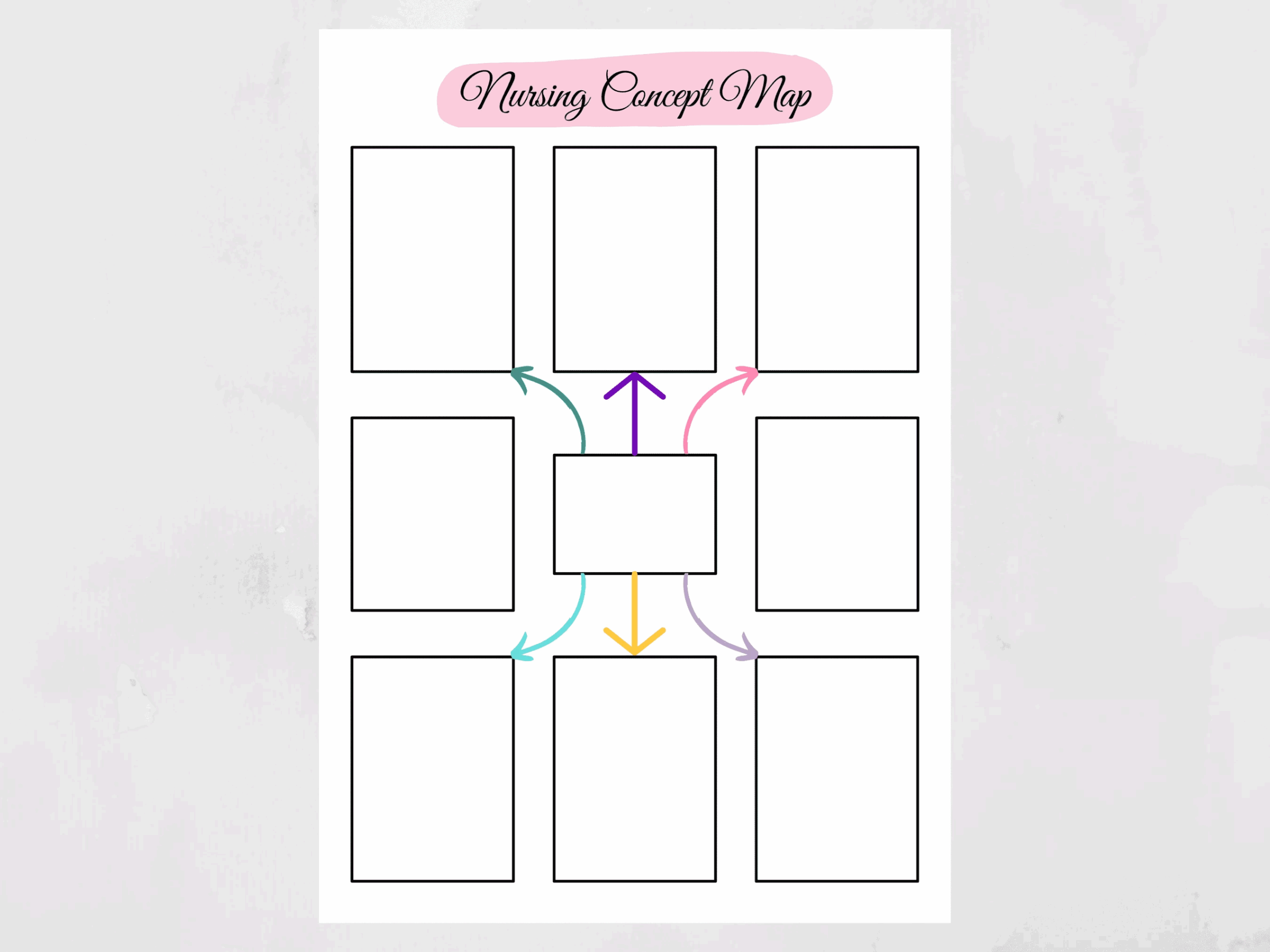 Blank Nursing Student Concept Map Template