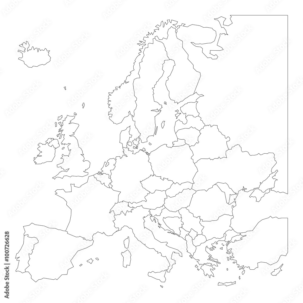 Blank Europe Map Printable