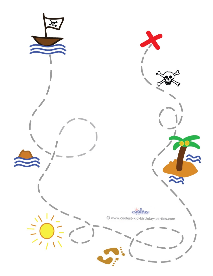 Blank Pirate Treasure Map Template For Children rumpled Paper Worksheets Library