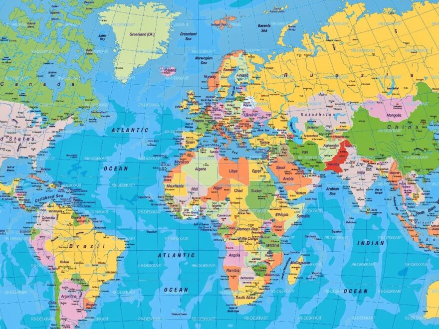 Blank Printable World Map With Countries Capitals