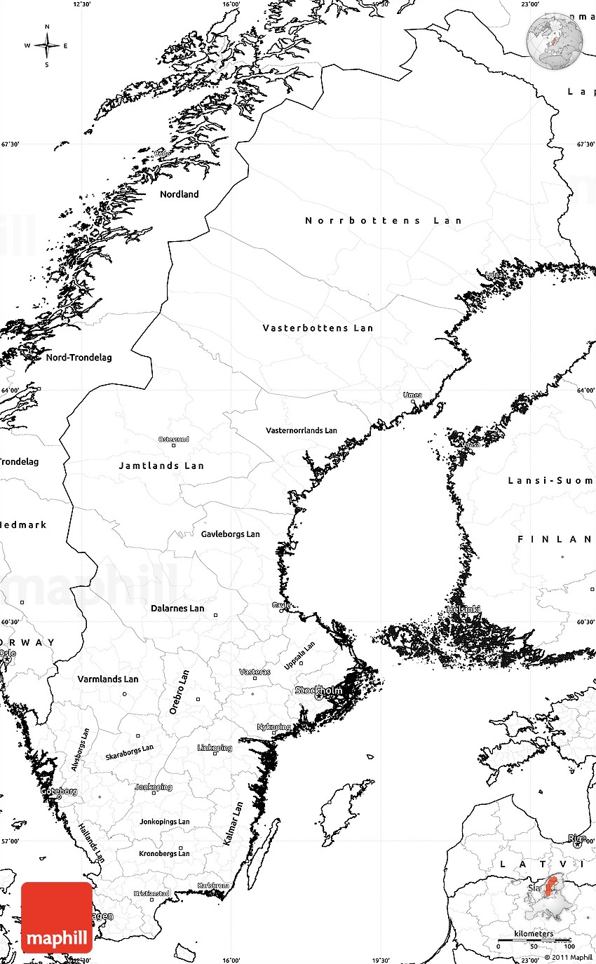 Printable Map Of Southern Sweden Printable Map Of Southern Sweden