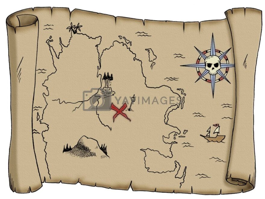Blank Treasure Map By Pooterjon Vectors Illustrations With Unlimited Downloads Yayimages