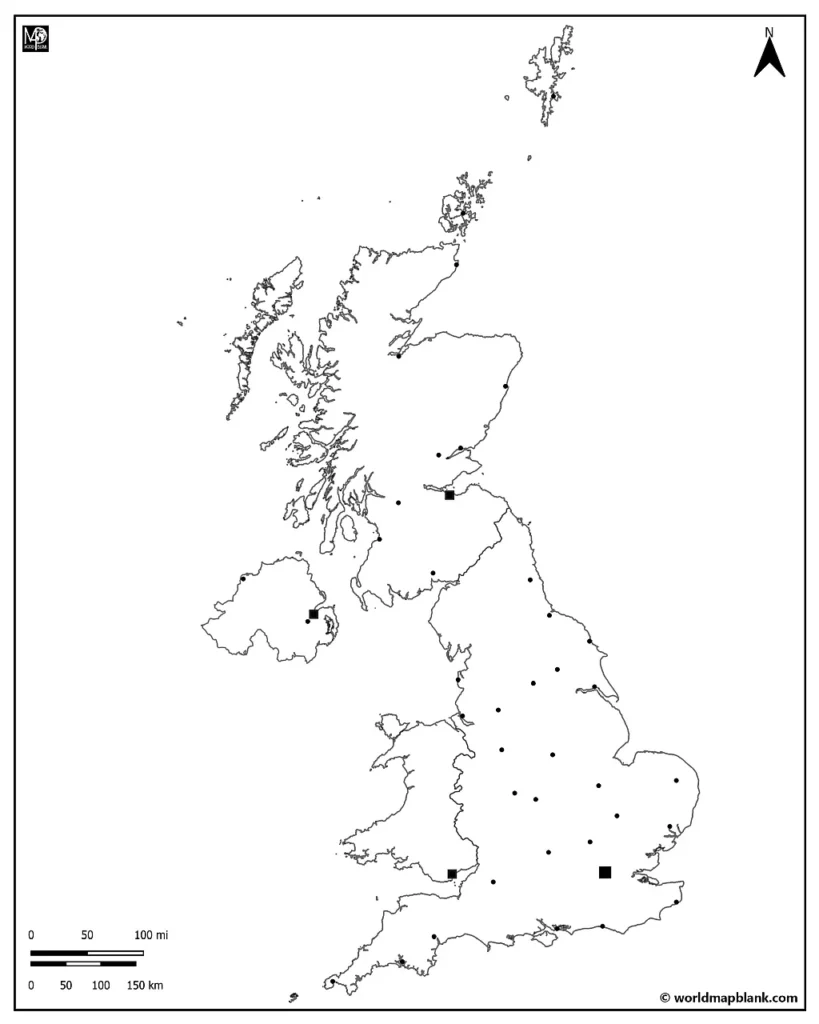 Printable Uk Map For Kids