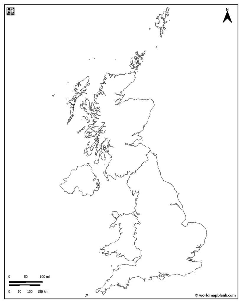 Blank UK Map UK Map Outline PDF 