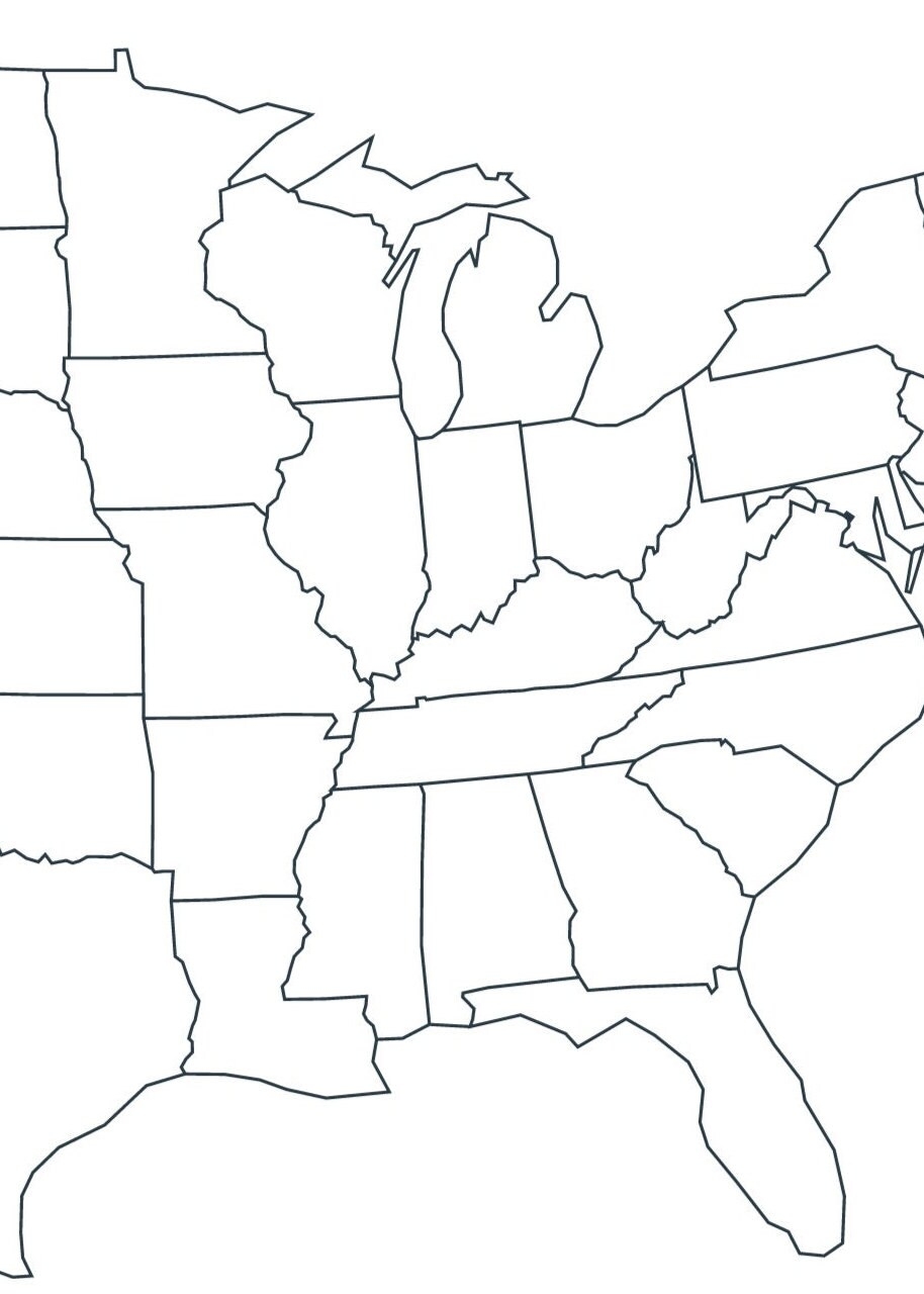 Printable Map Of East Coast Usa