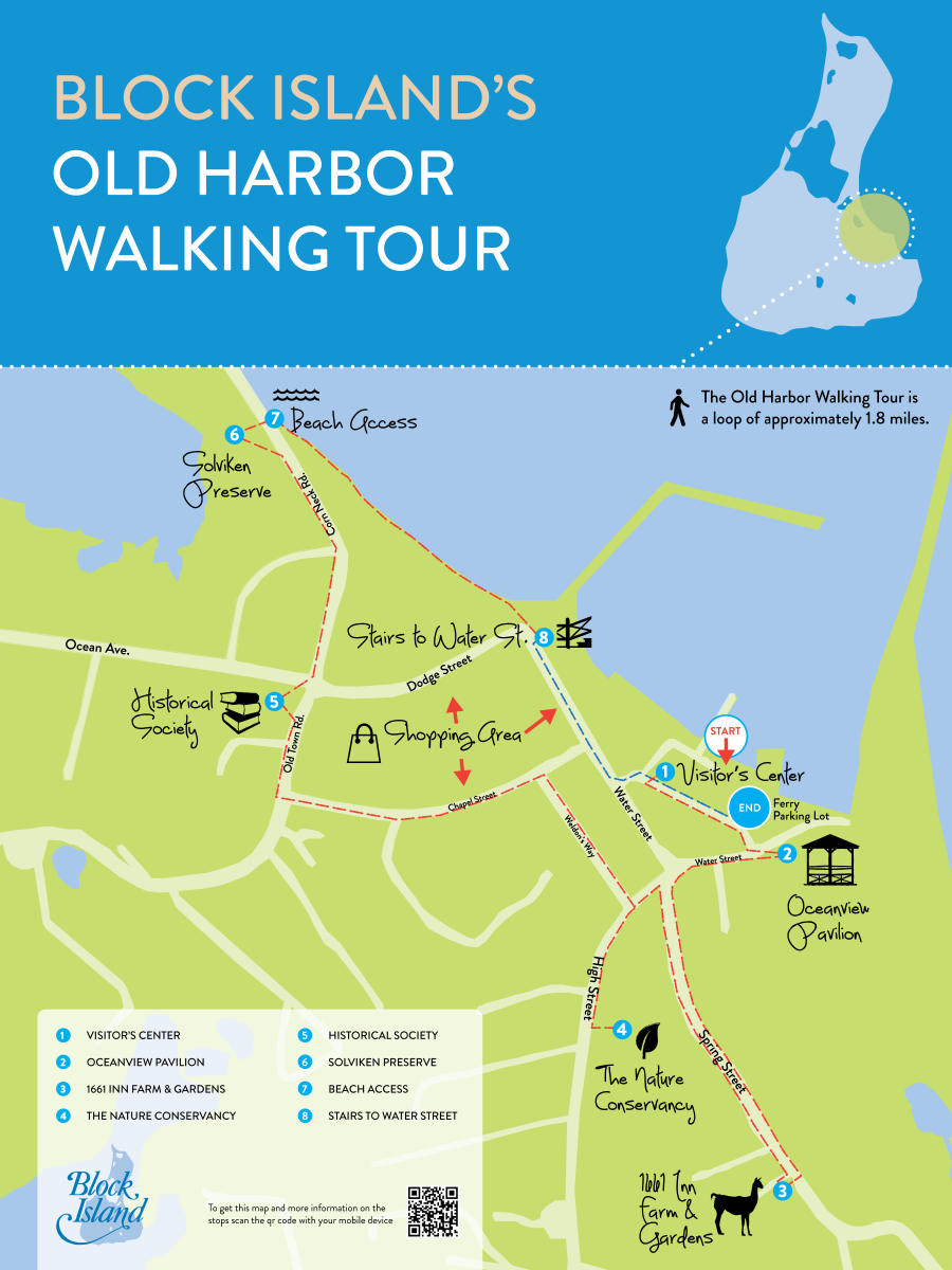 Block Island Walking Tour Map Explore On Foot Block Island Walking Tour Map Explore On Foot