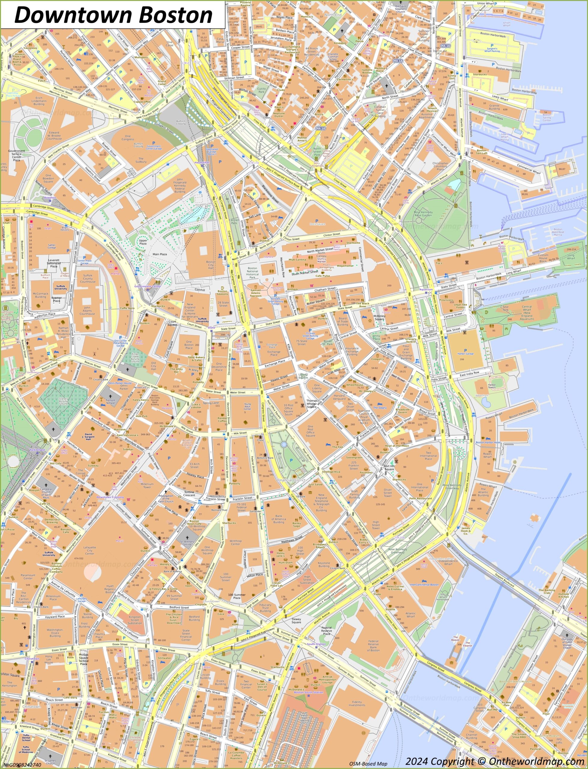 Printable Map Of Boston Attractions