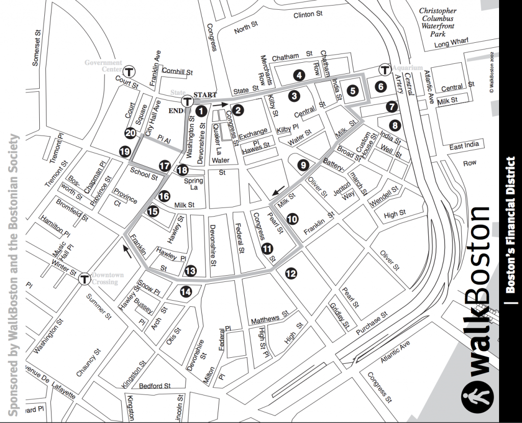 Boston s Financial District Walking Map WalkMassachusetts