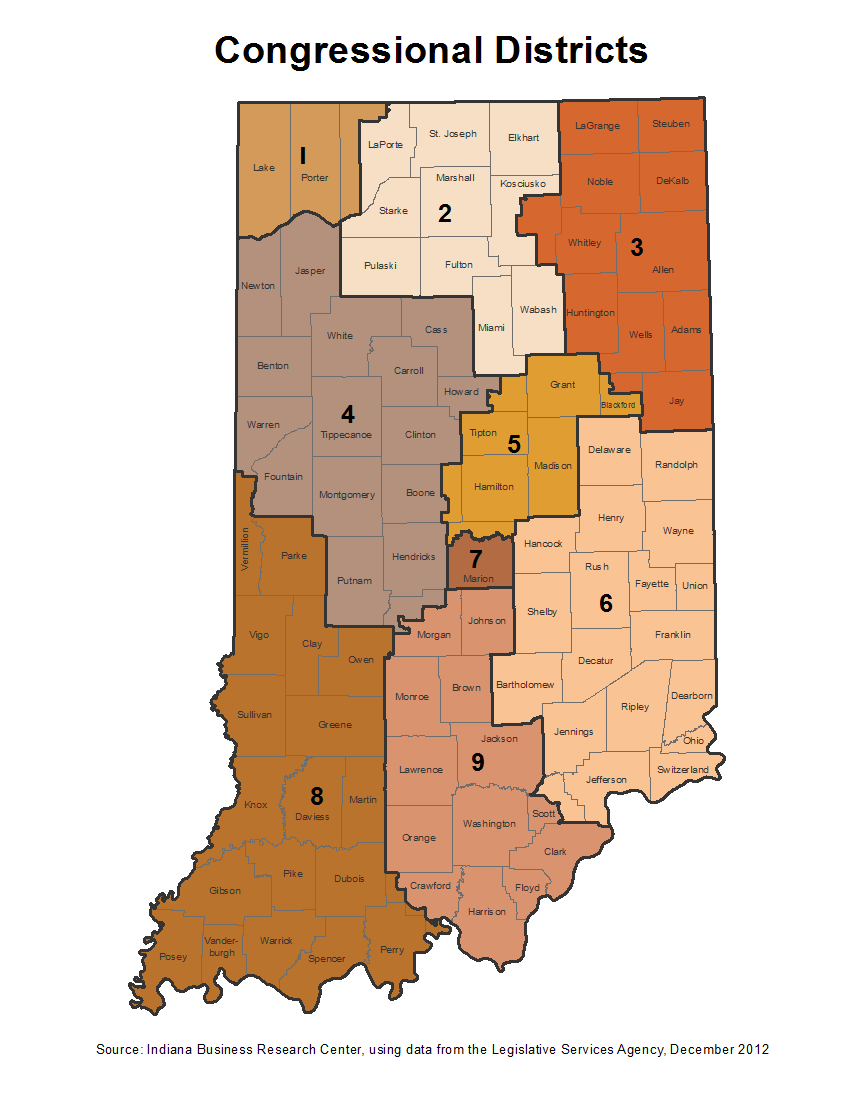Printable Indiana Map With Counties