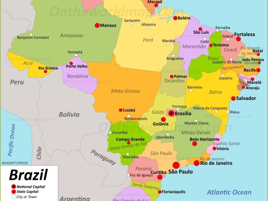 Brazil Map Maps Of Federative Republic Of Brazil