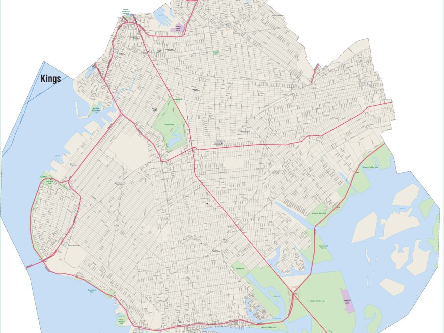 Brooklyn Street Map Ontheworldmap