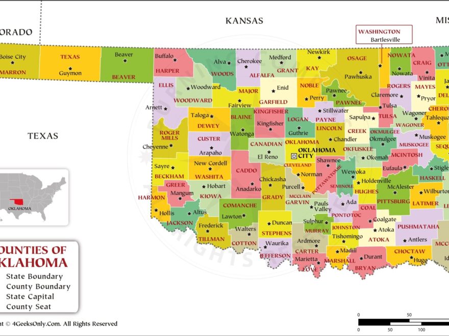 Buy Oklahoma County Map Online Purchase Oklahoma County Map