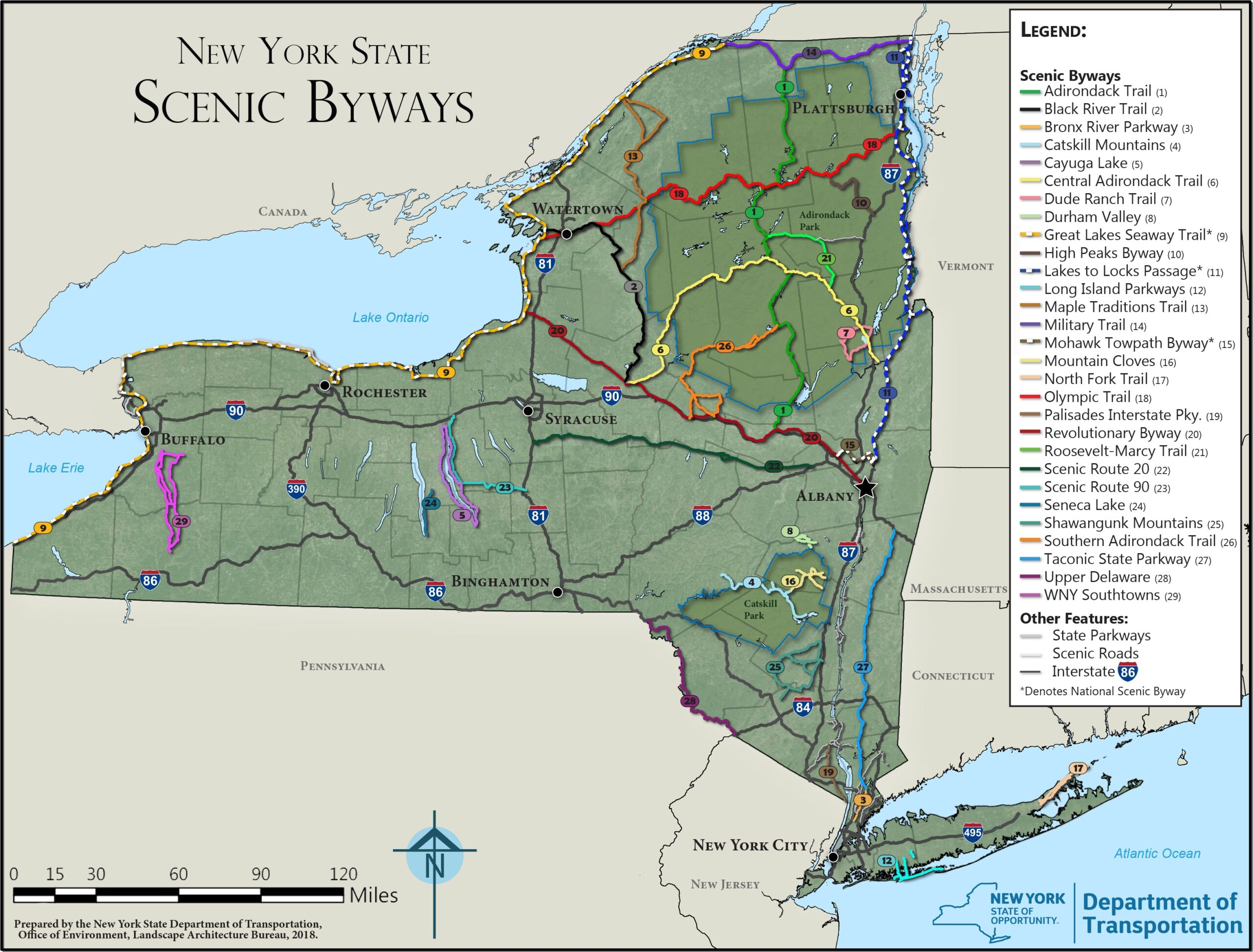 New York State Road Map Printable