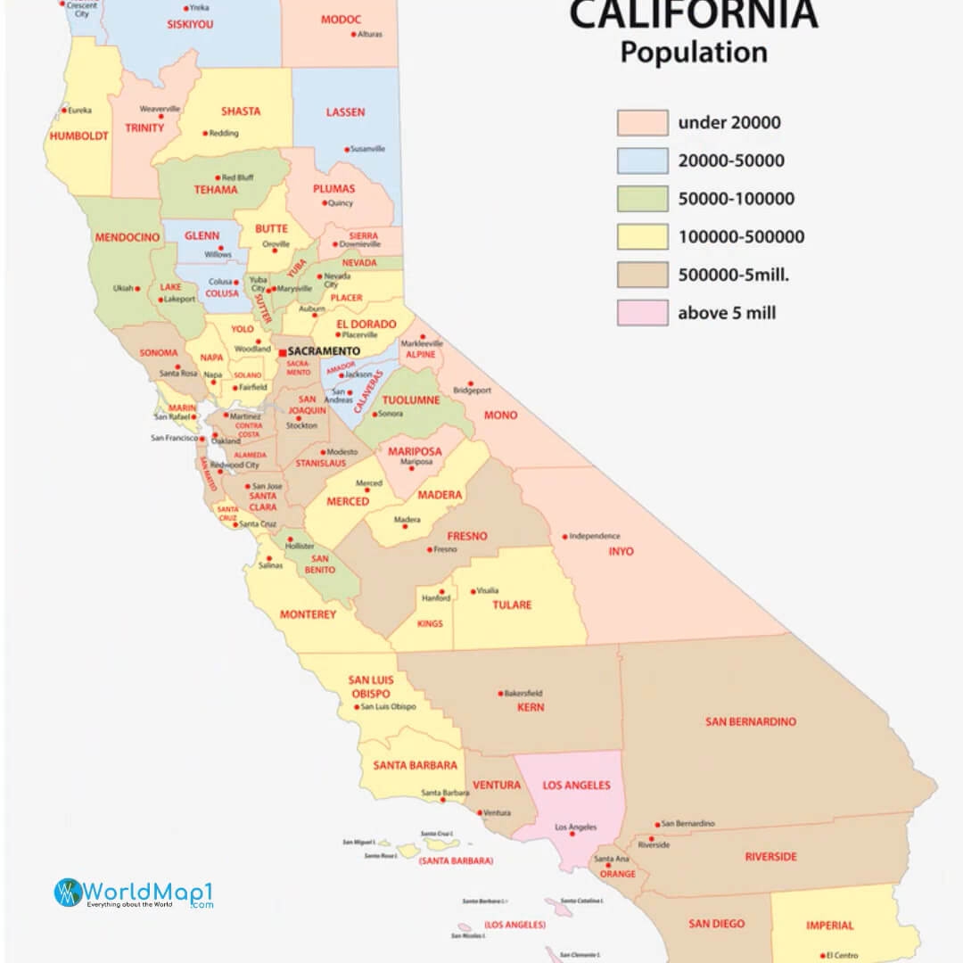 Printable Map Of California