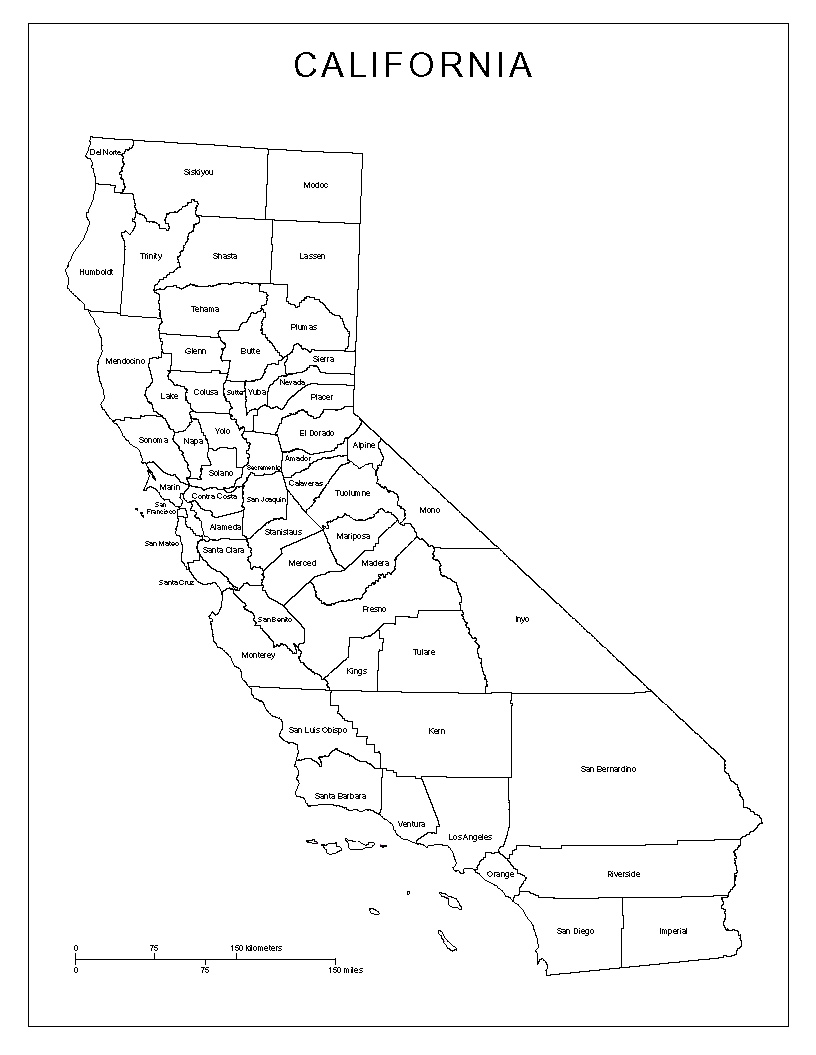 California Labeled Map