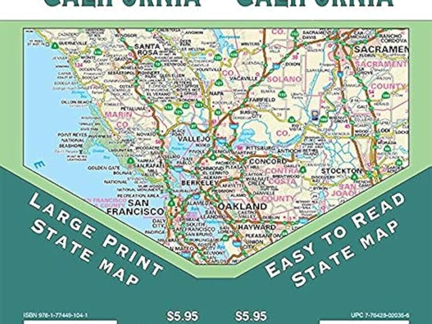 California Large Print California State Map GM Johnson Maps 9781774491041 Amazon Books