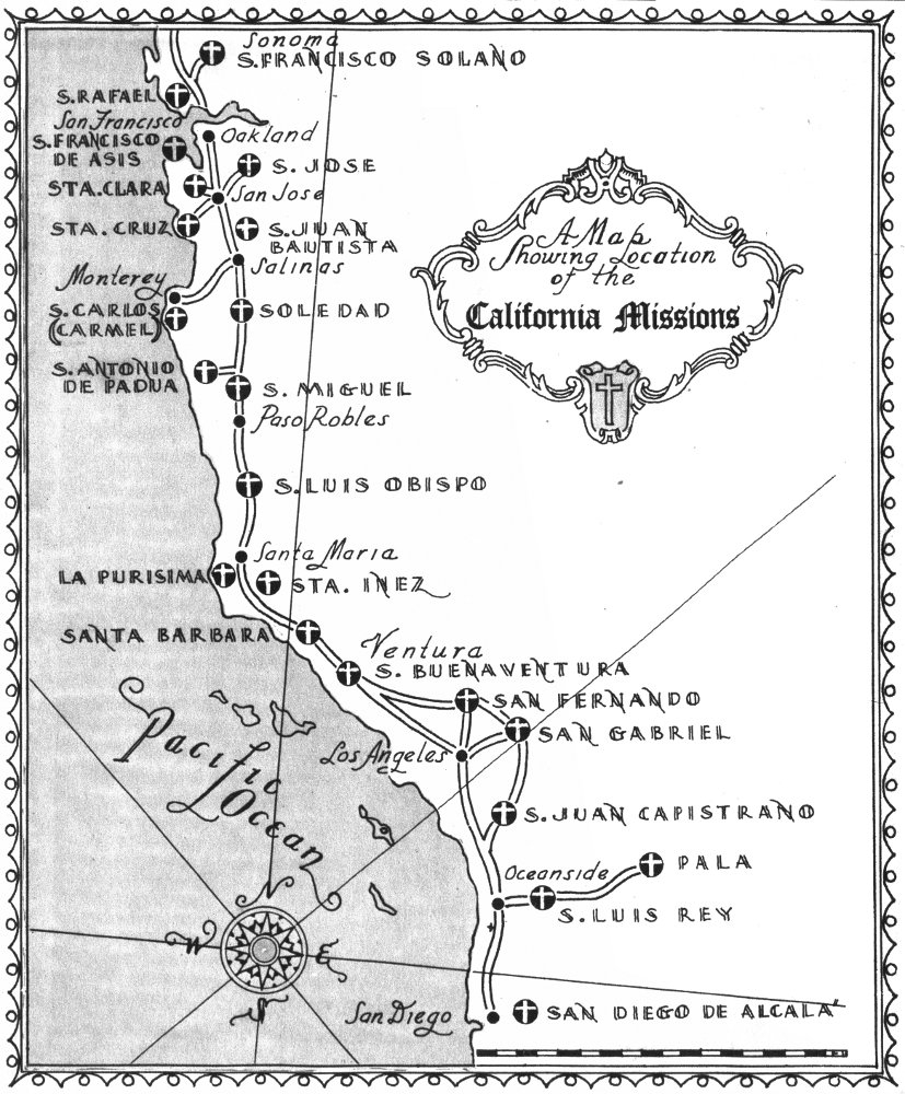 California Mission Map Printable