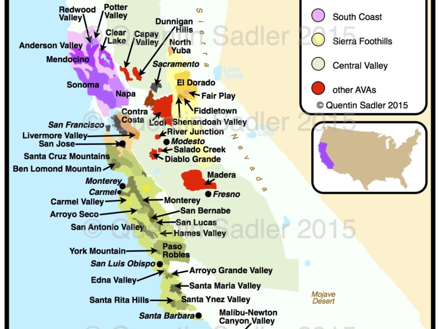 California Wine Map Quentin Sadler s Wine Page