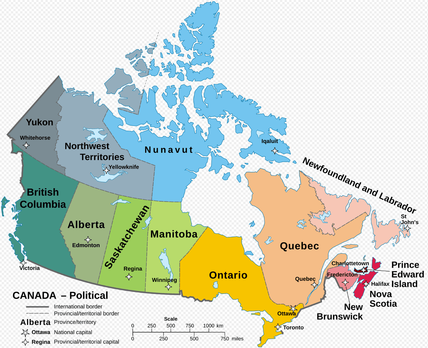Canada Map Guide Of The World