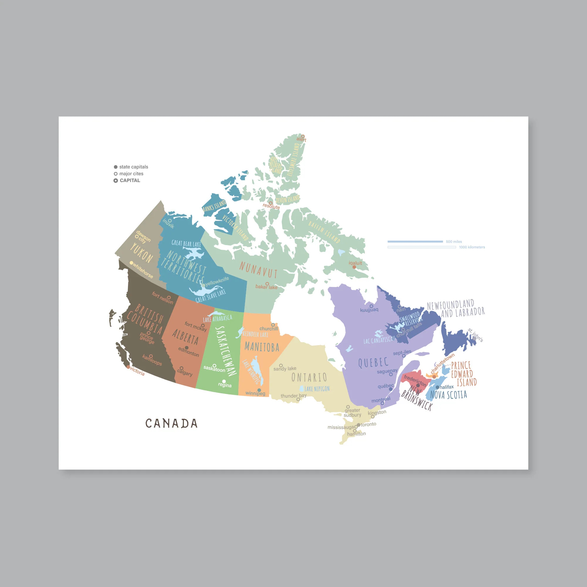 Map Of Canada Primary Printable