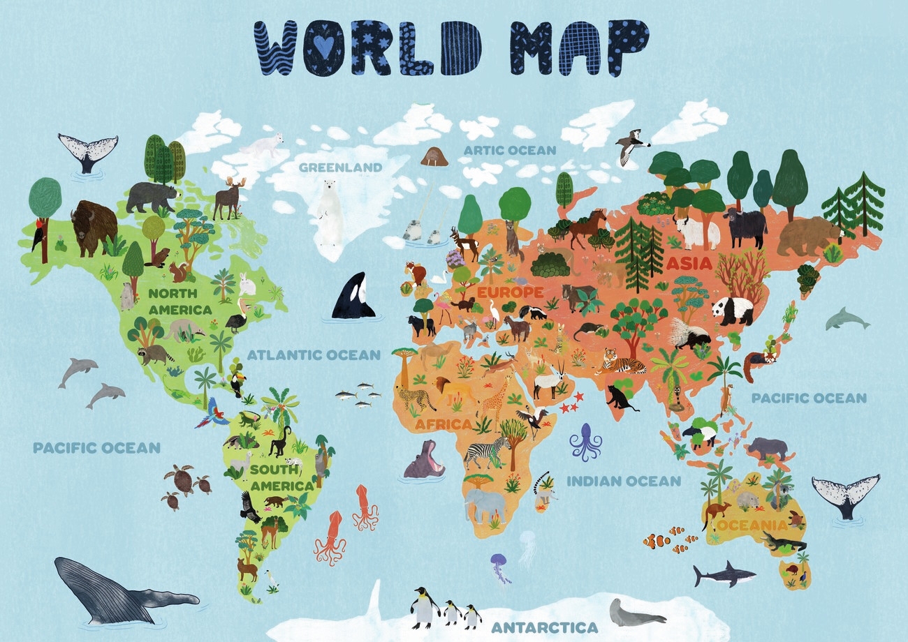 Printable Map Of The World For Kids