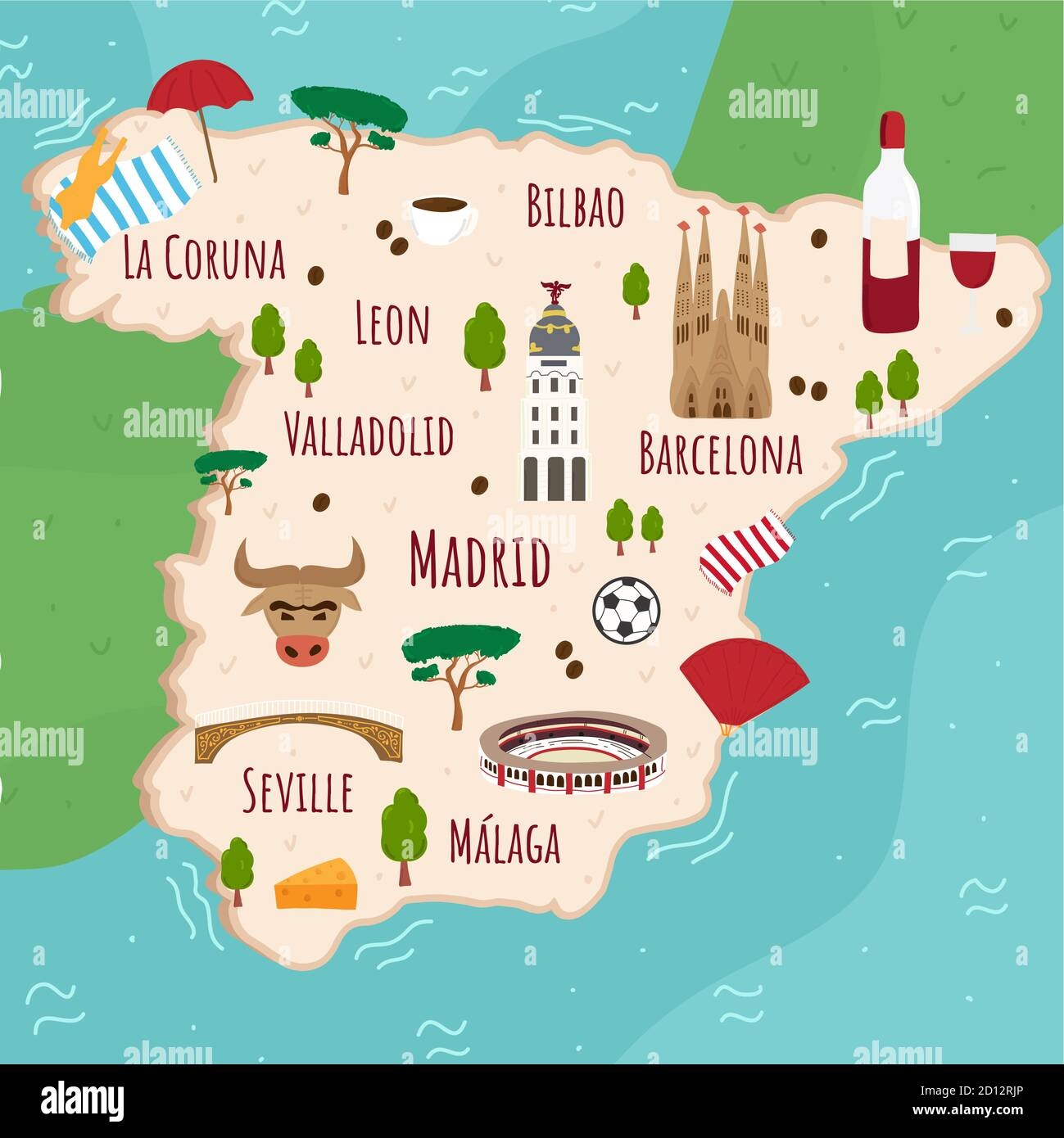 Printable Map Of Spain For Kids