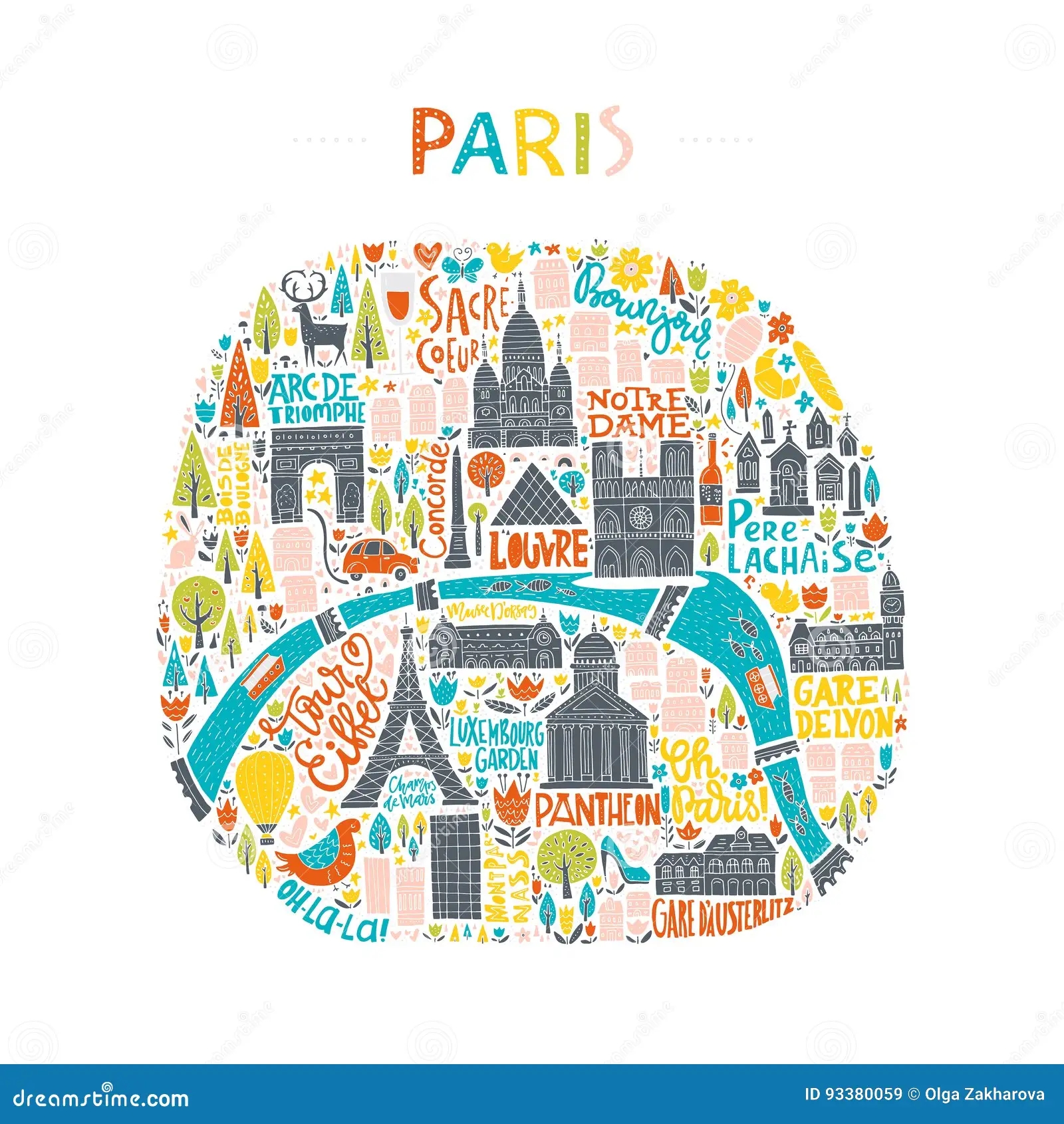 Printable Map Of Paris Neighborhoods And Attractions