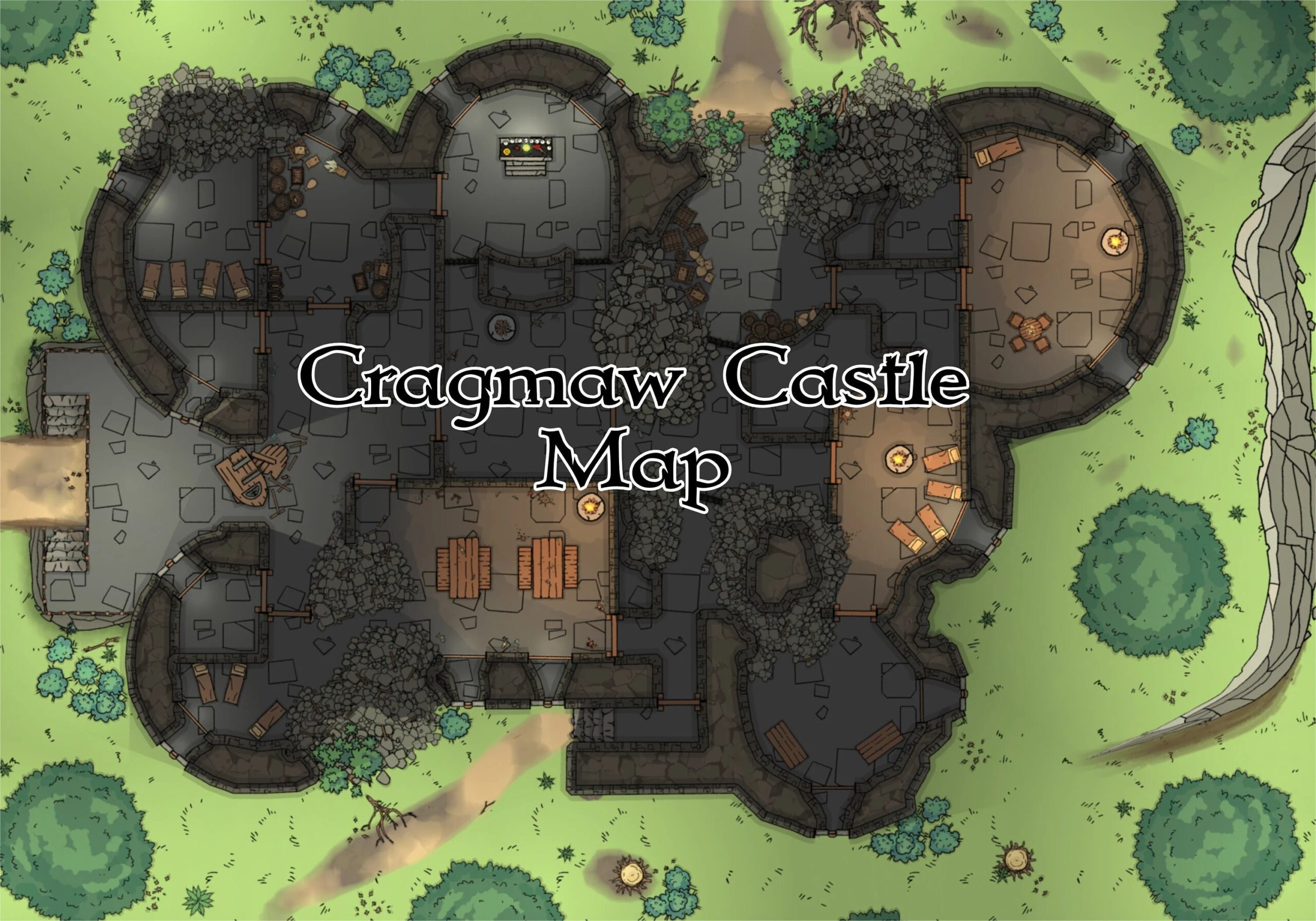 Cragmaw Castle Map Printable A3