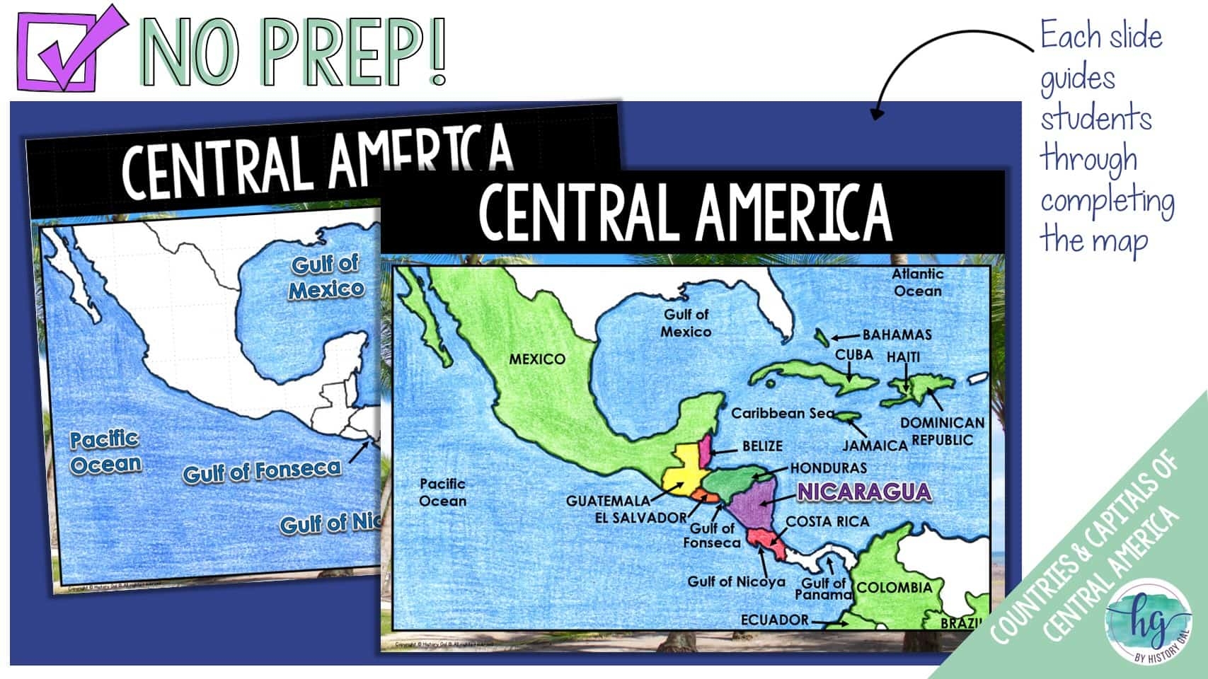 Printable Central America Map Quiz