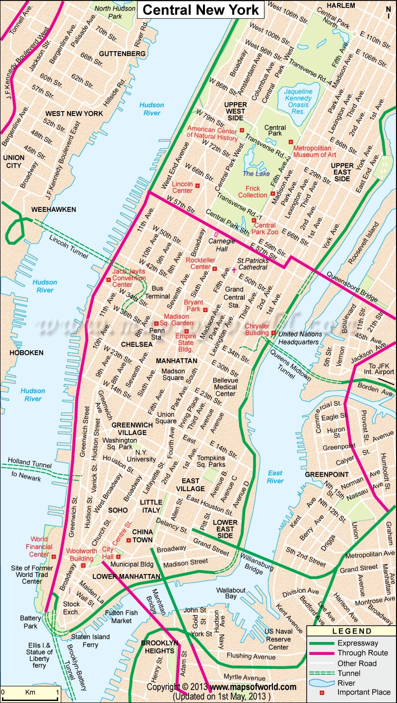 Manhattan Ny Map Printable
