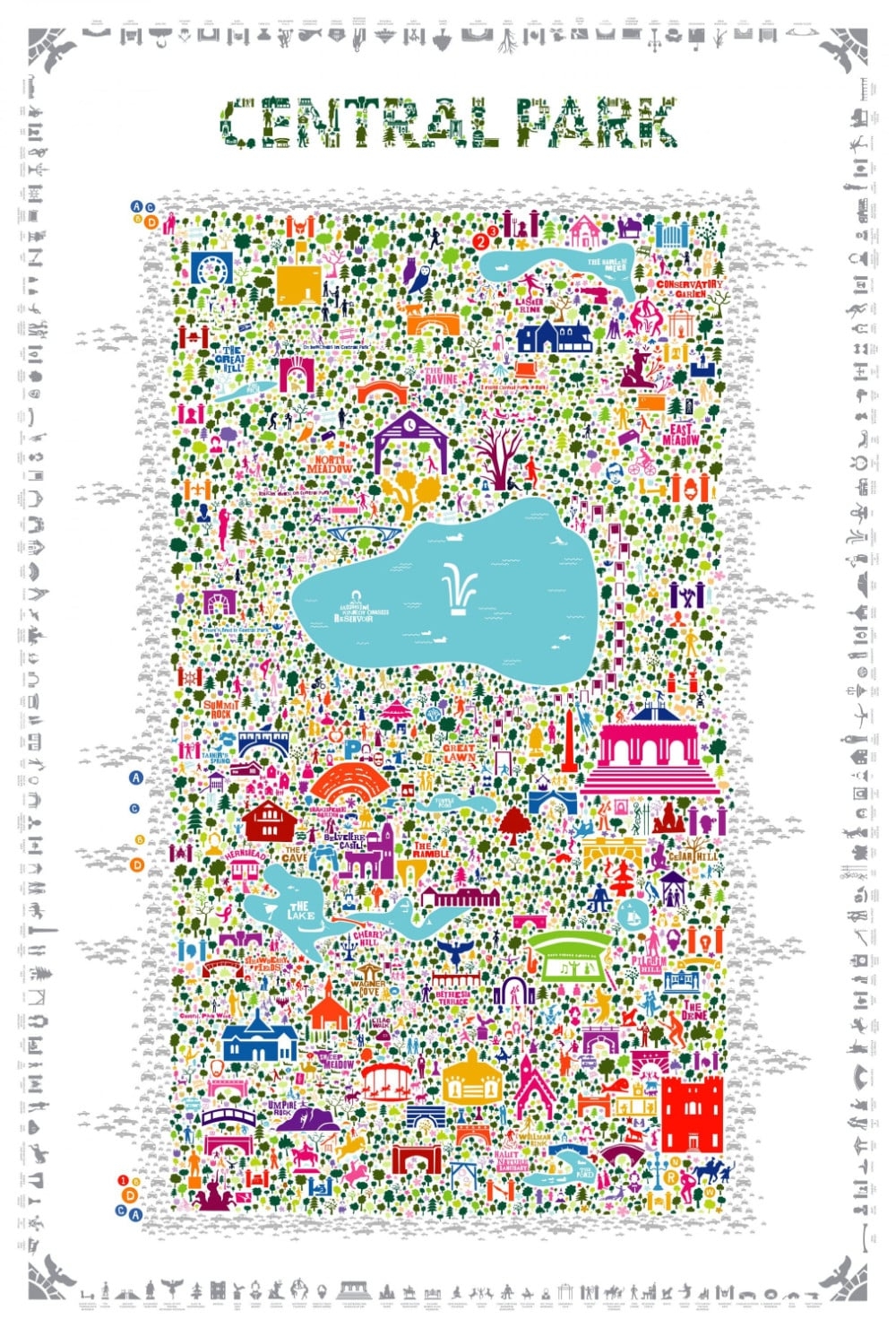 Central Park Map Central Park Central Park Map Central Park