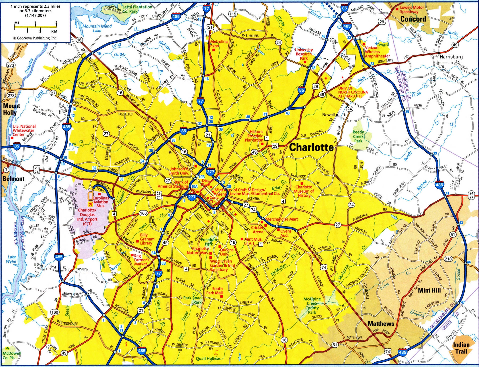 Printable Charlotte City Maps
