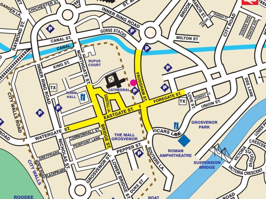 Chester City Centre Map
