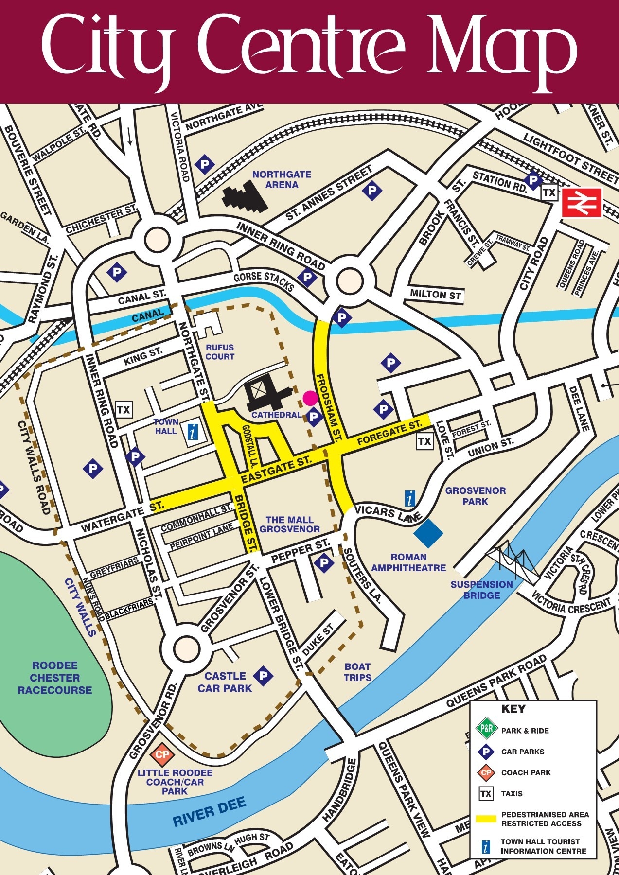 Chester City Centre Map