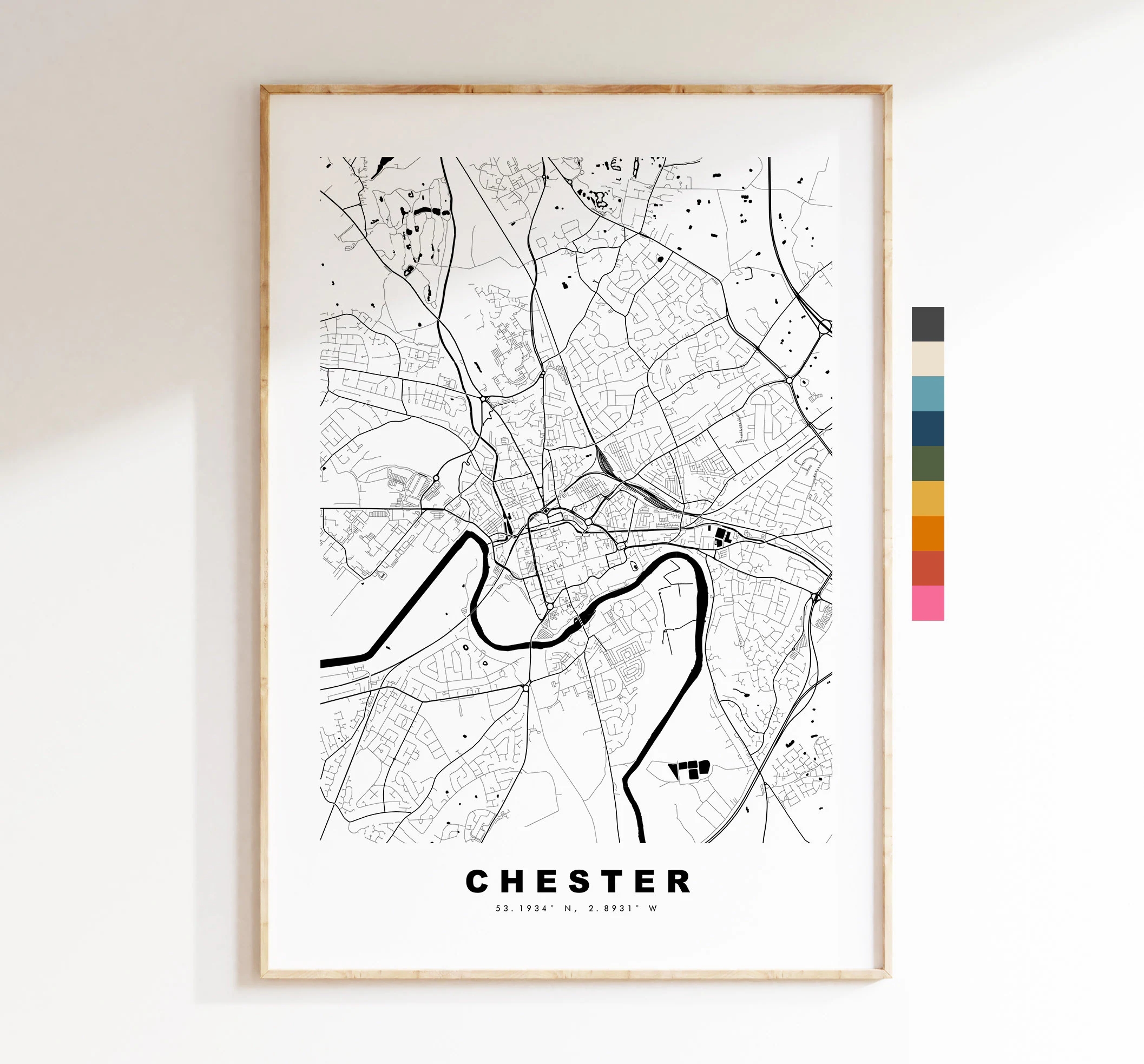 Chester Map Etsy UK