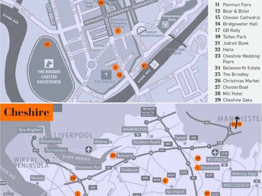 Chester Tourist Map Ontheworldmap