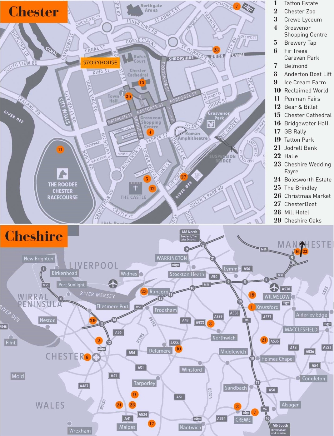 Chester Tourist Map Ontheworldmap